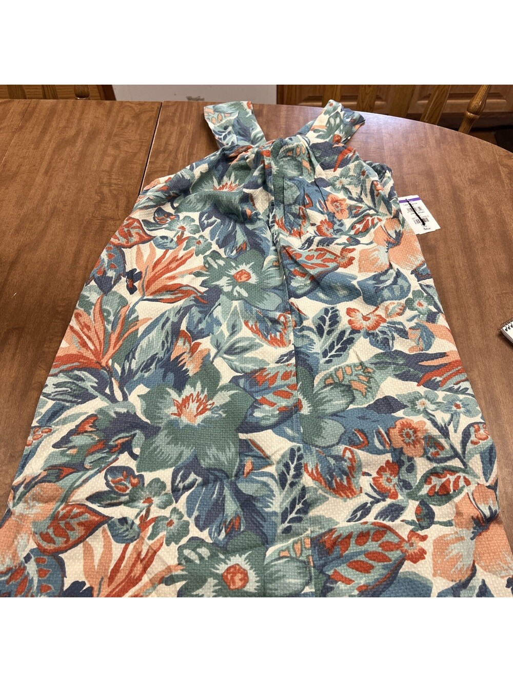 FAHERTY Bay Twist Dress Halter In Paradise Blossom Size XS Floral Resortwear